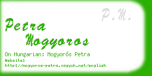 petra mogyoros business card